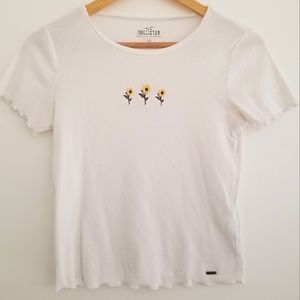 Holister cotton embroidered tee